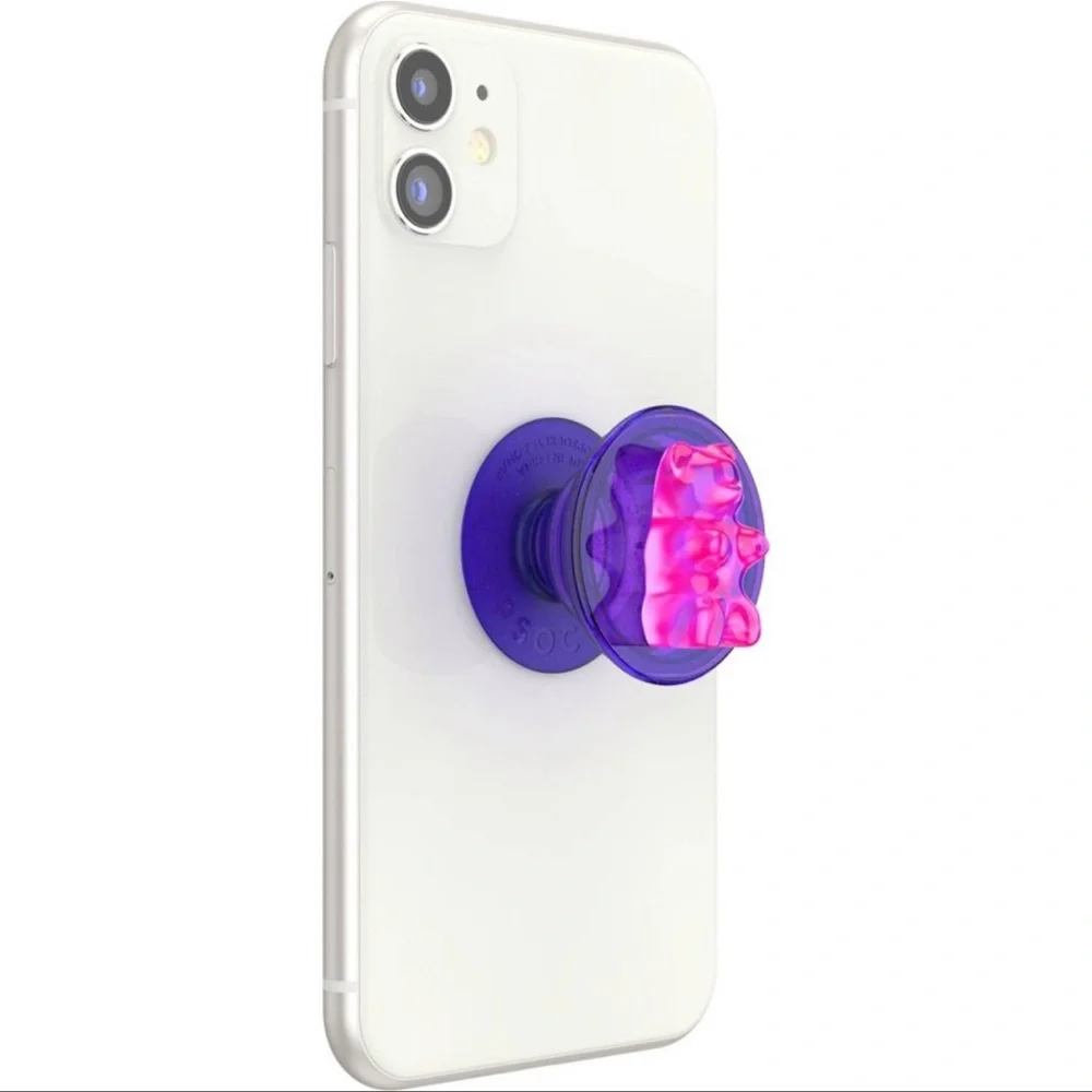 PopSockets PopGrip Cell Phone Grip & Stand, color is Bon Bon Gummy Bear Purple